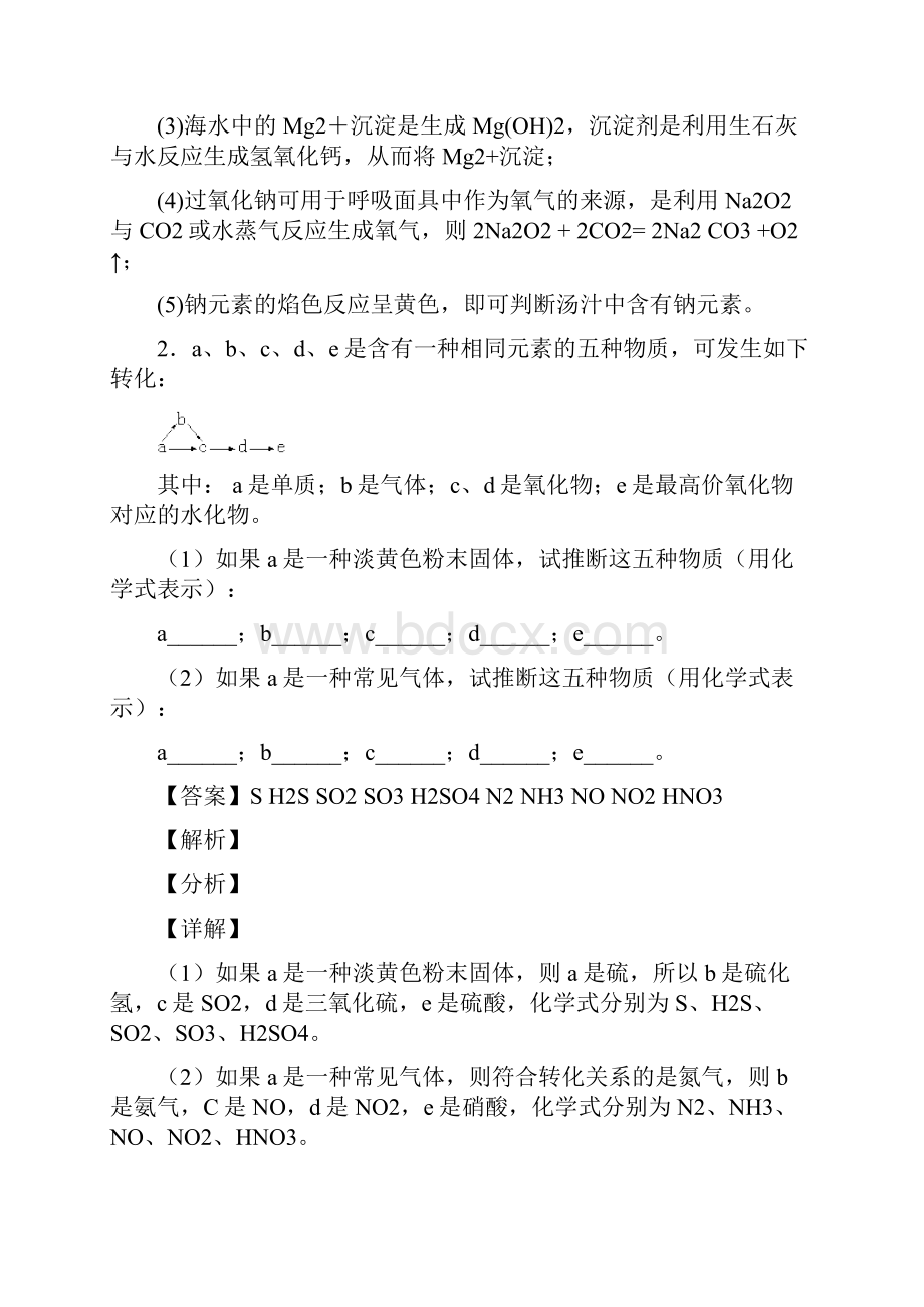 高考化学复习硫及其化合物专项易错题及答案解析.docx_第2页