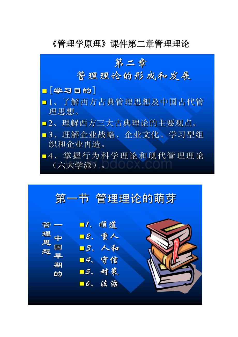 《管理学原理》课件第二章管理理论.docx_第1页