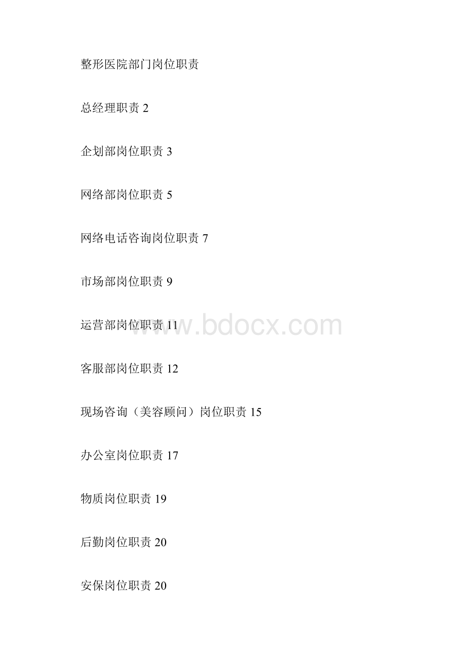 整形医院各部门岗位分配职责.docx_第3页