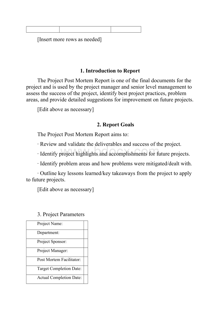 Project Post Mortem Report 项目检验报告 英文版.docx_第3页