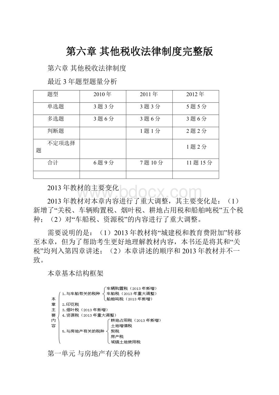 第六章 其他税收法律制度完整版.docx_第1页