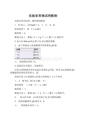 实验室常规试剂配制.docx