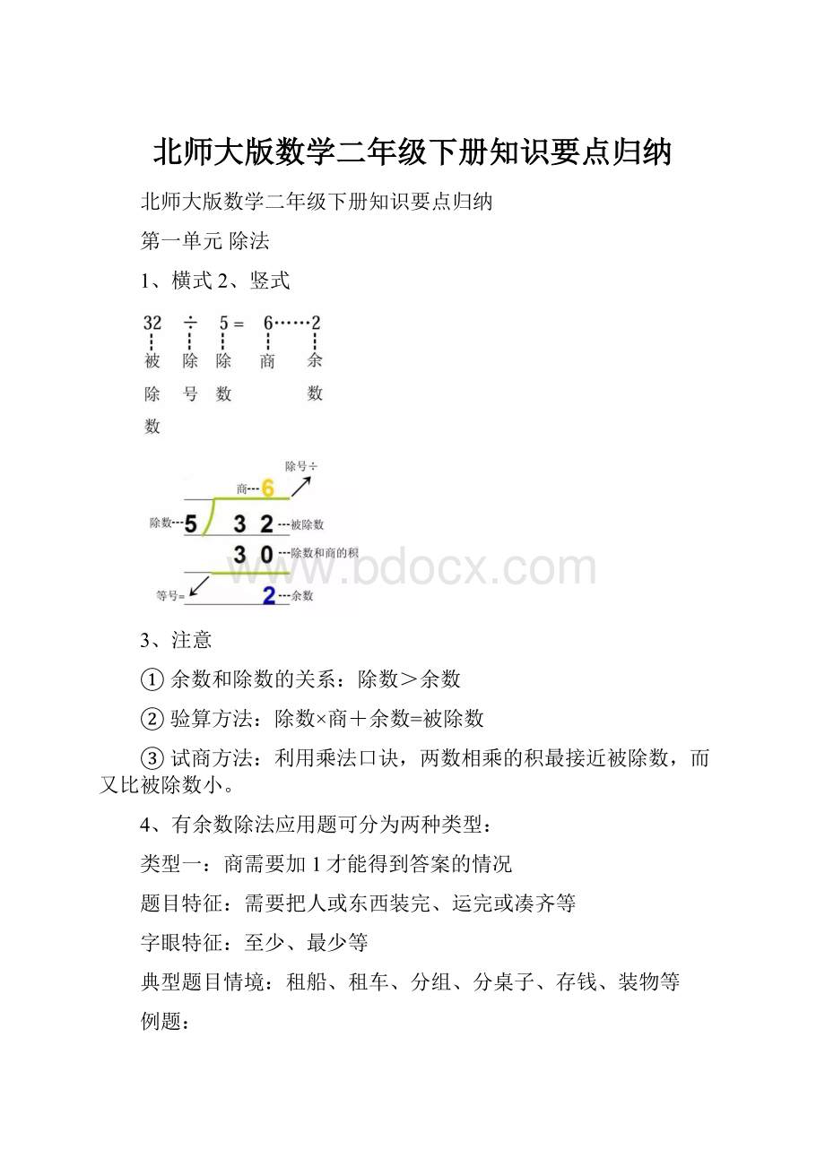 北师大版数学二年级下册知识要点归纳.docx_第1页