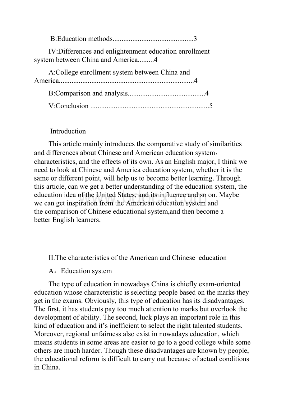 A Comparative Study of Chinese and American Education System and Education Idea论文.docx_第2页