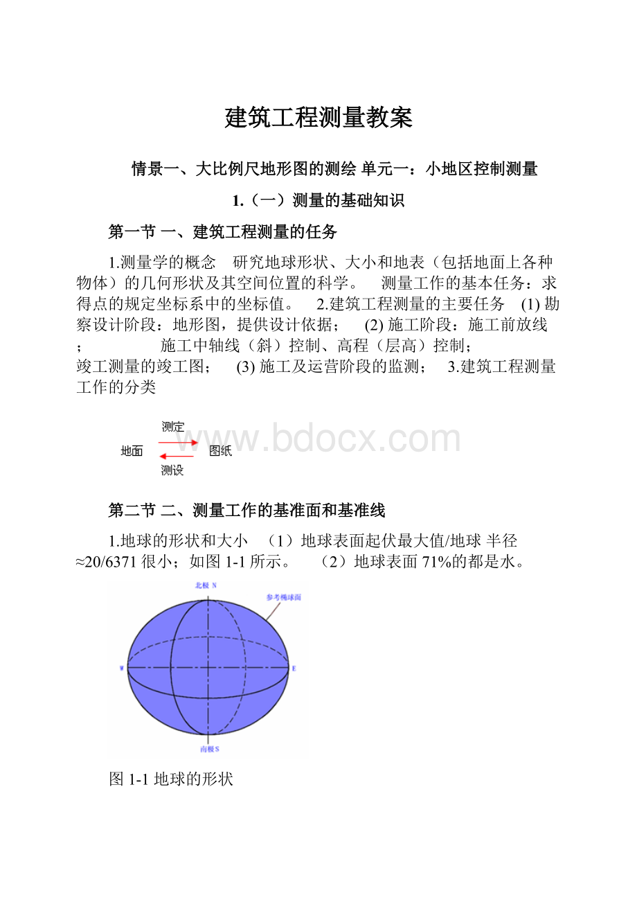 建筑工程测量教案.docx