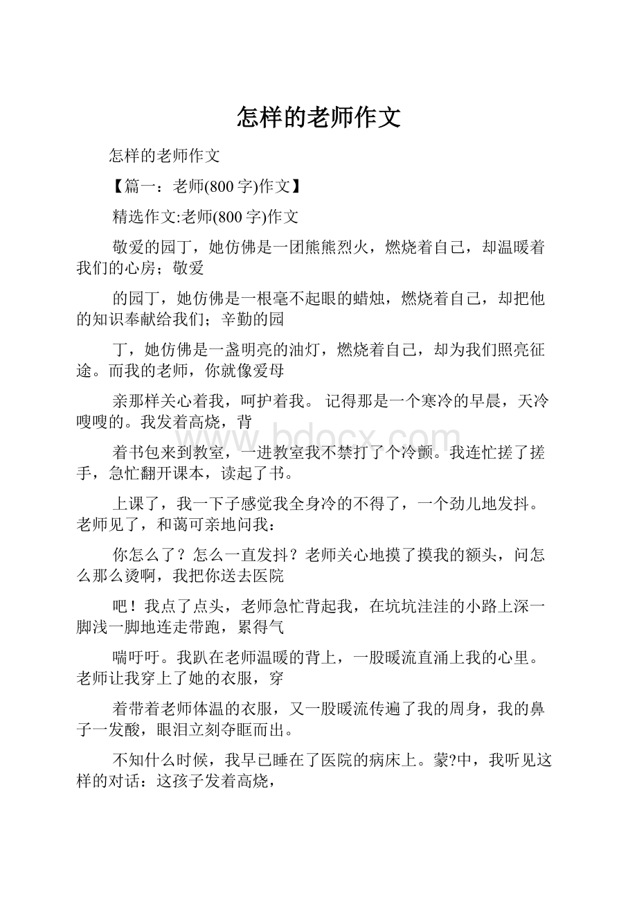 怎样的老师作文.docx