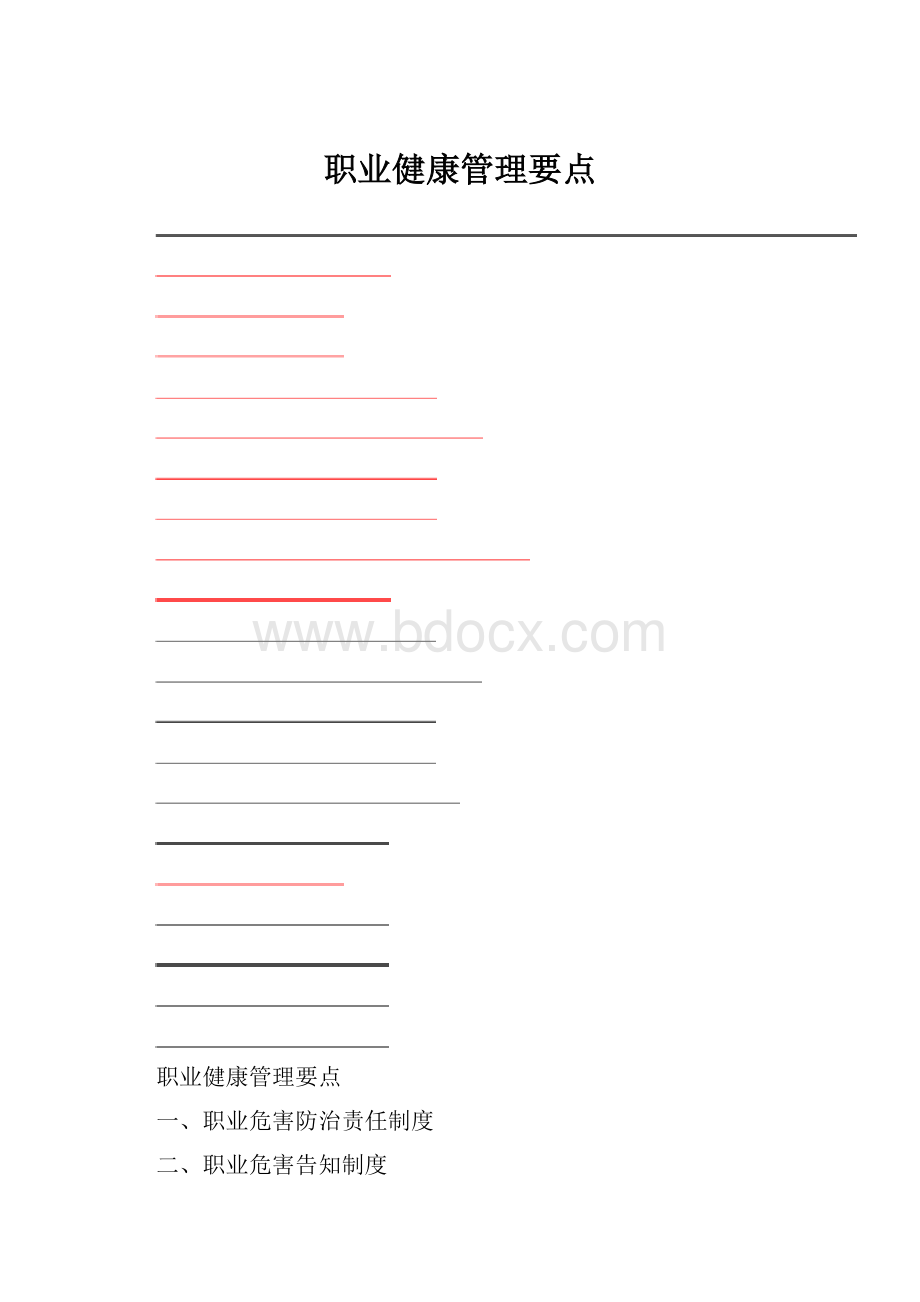 职业健康管理要点.docx