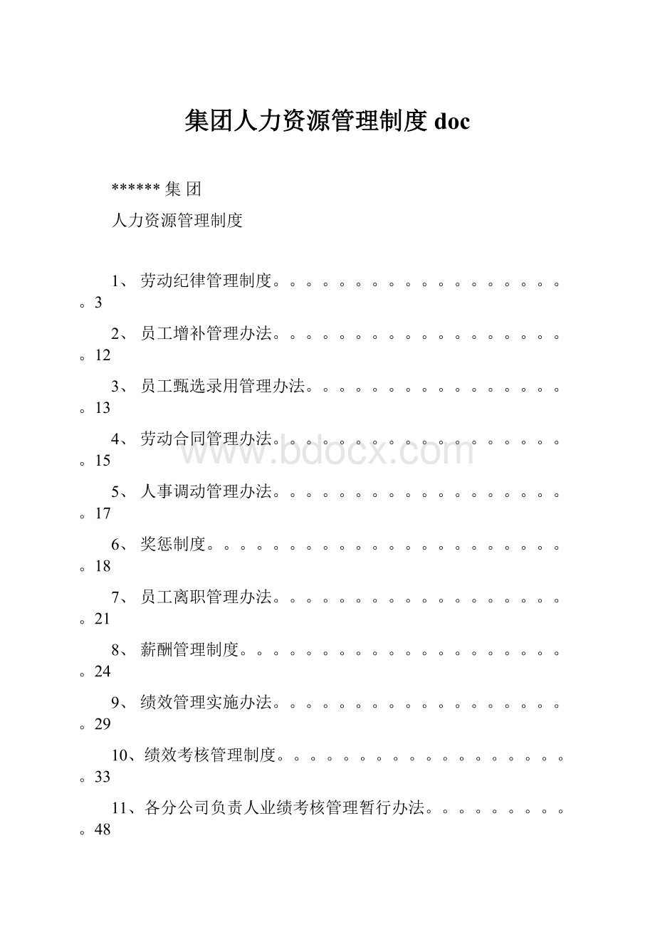 集团人力资源管理制度doc.docx