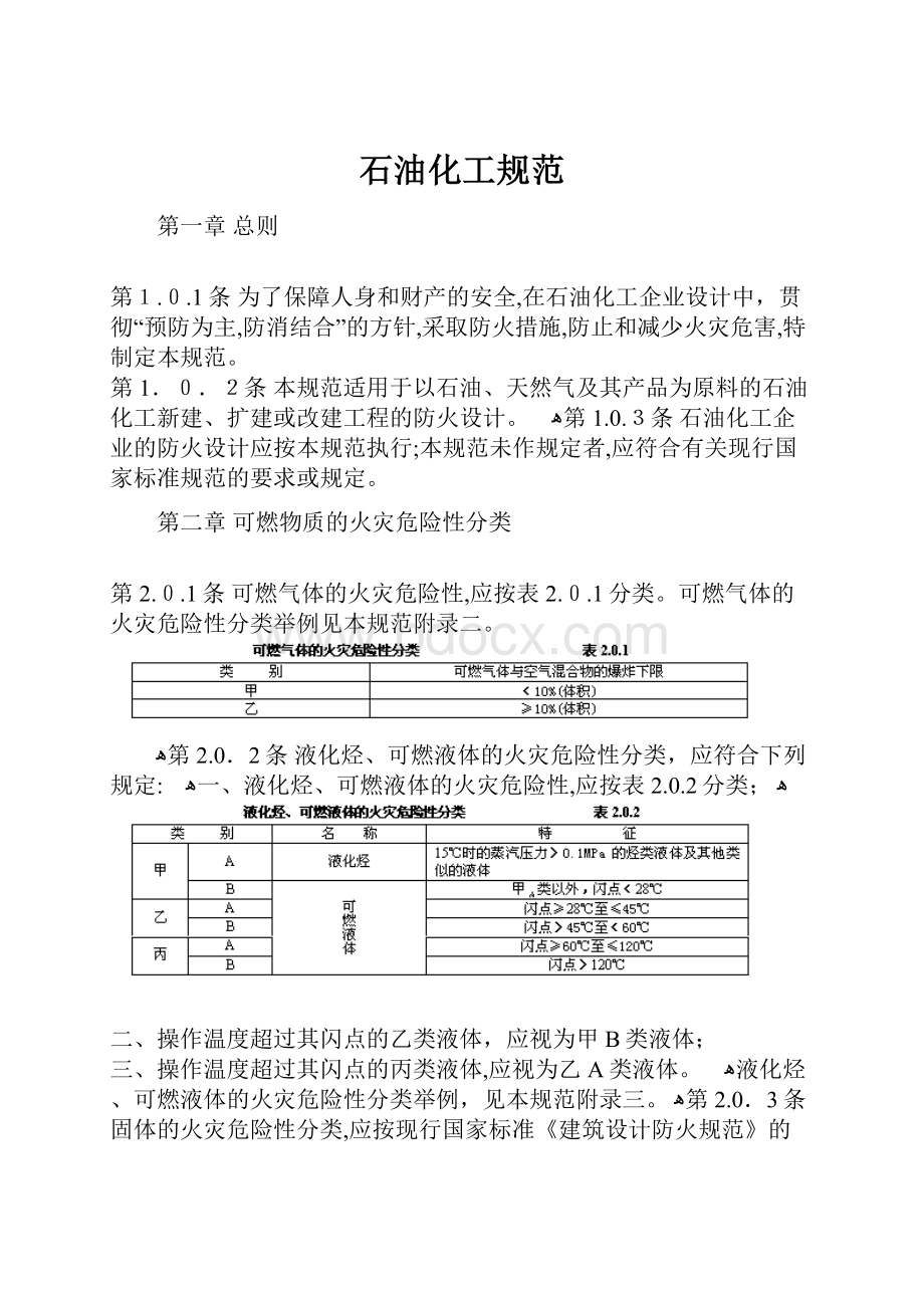 石油化工规范.docx