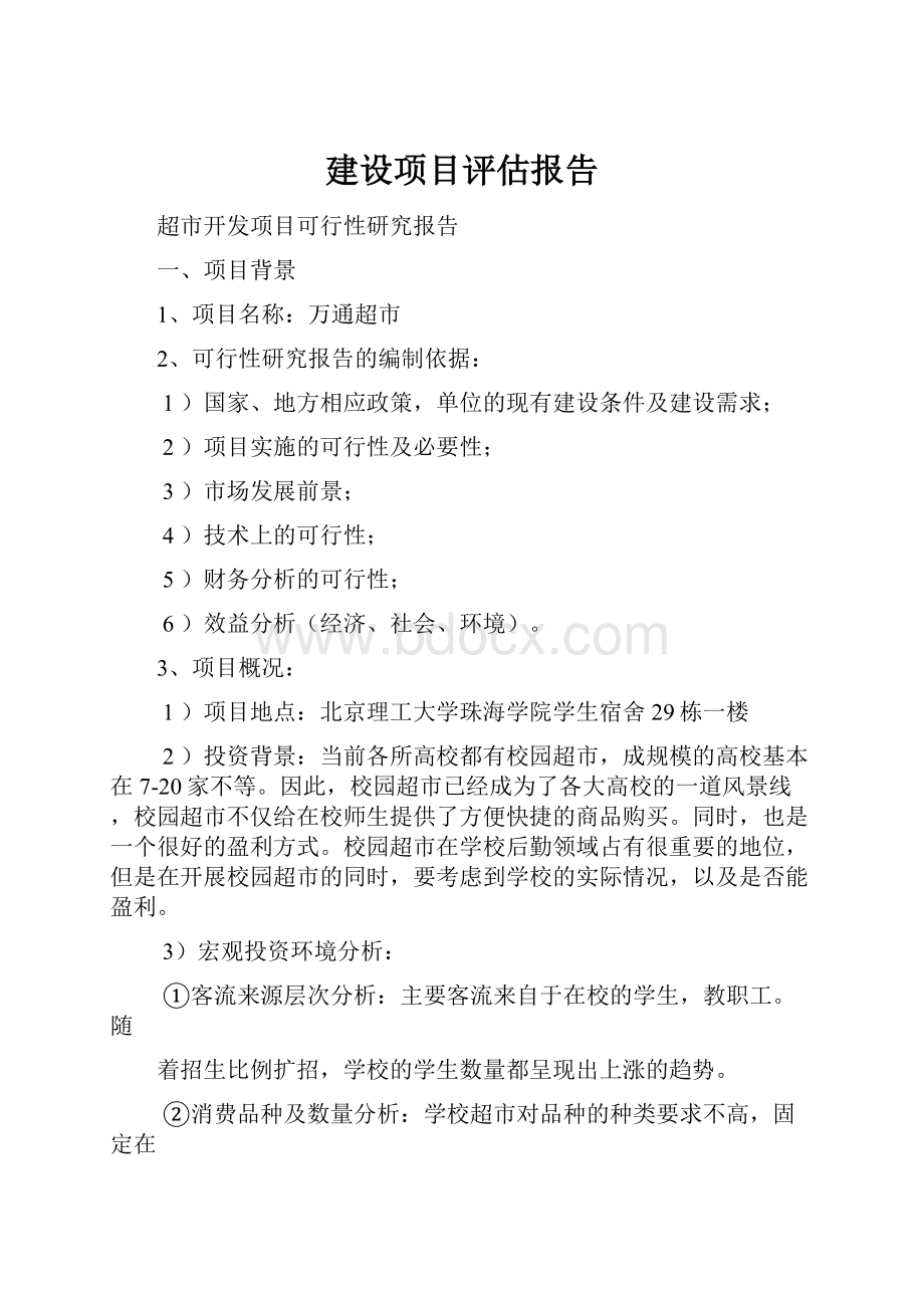 建设项目评估报告.docx_第1页