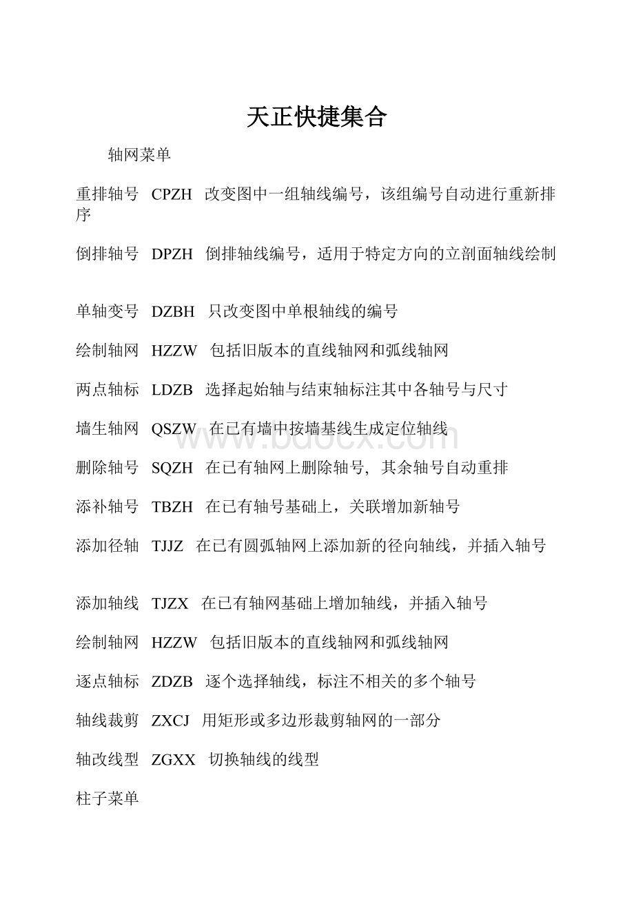 天正快捷集合.docx_第1页