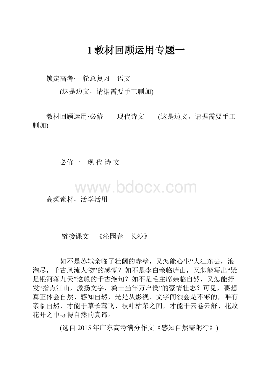 1教材回顾运用专题一.docx