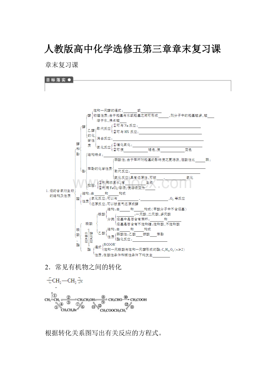 人教版高中化学选修五第三章章末复习课.docx