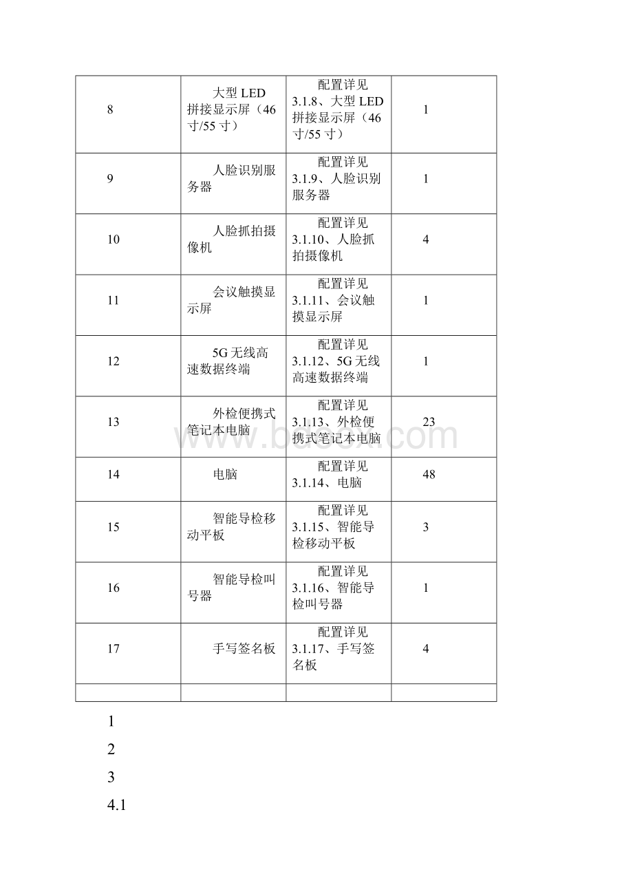 智能化体检中心管理系统配套设备需求书.docx_第2页