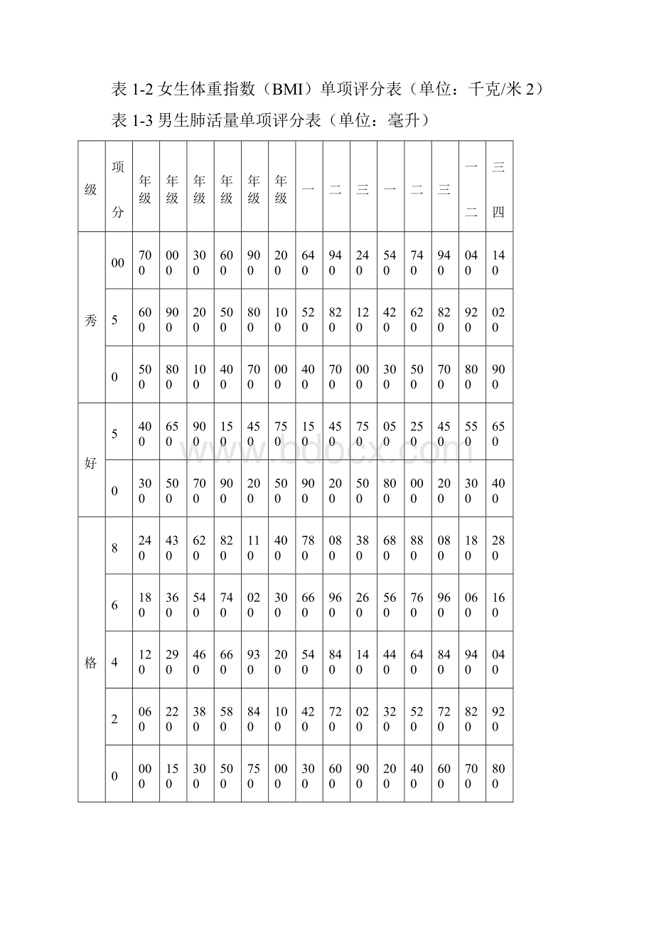 国家学生体质健康标准测试项目与评分表.docx_第2页