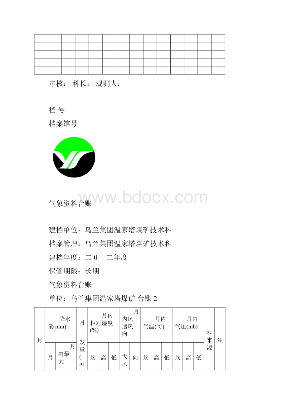 温家塔煤矿防治水管理台账.docx_第2页