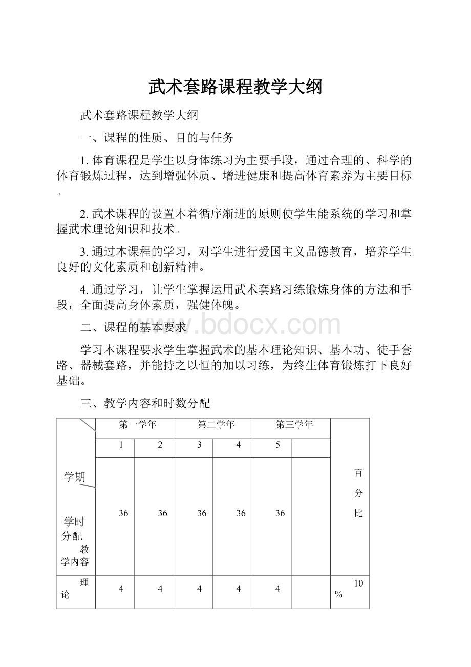 武术套路课程教学大纲.docx