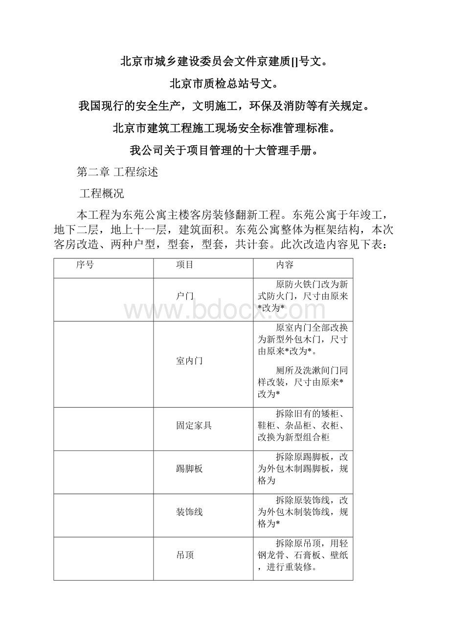 东苑公寓主楼客房装修翻新工程施工组织设计方案.docx_第2页