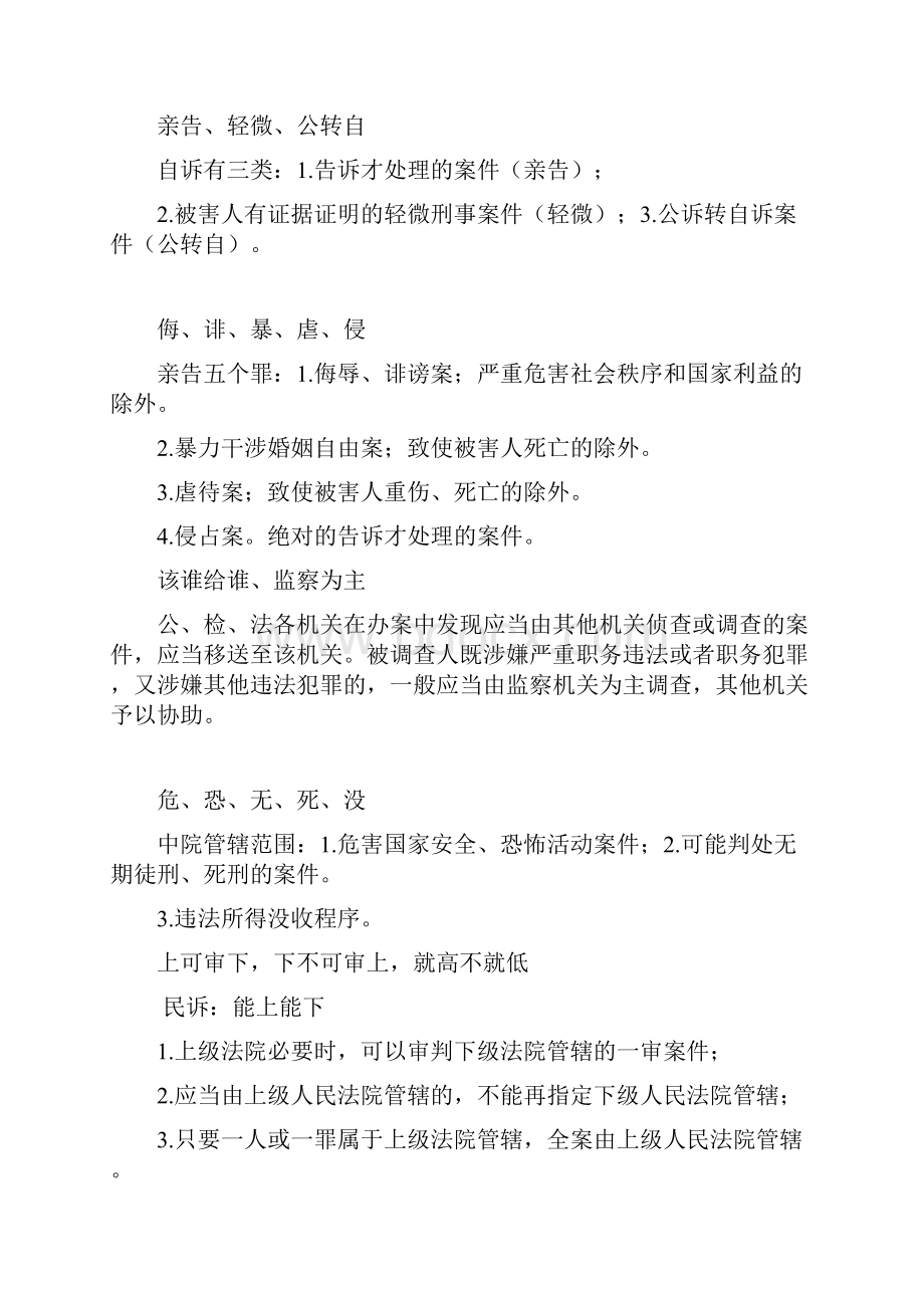 司考刑诉口诀 整理厚.docx_第3页