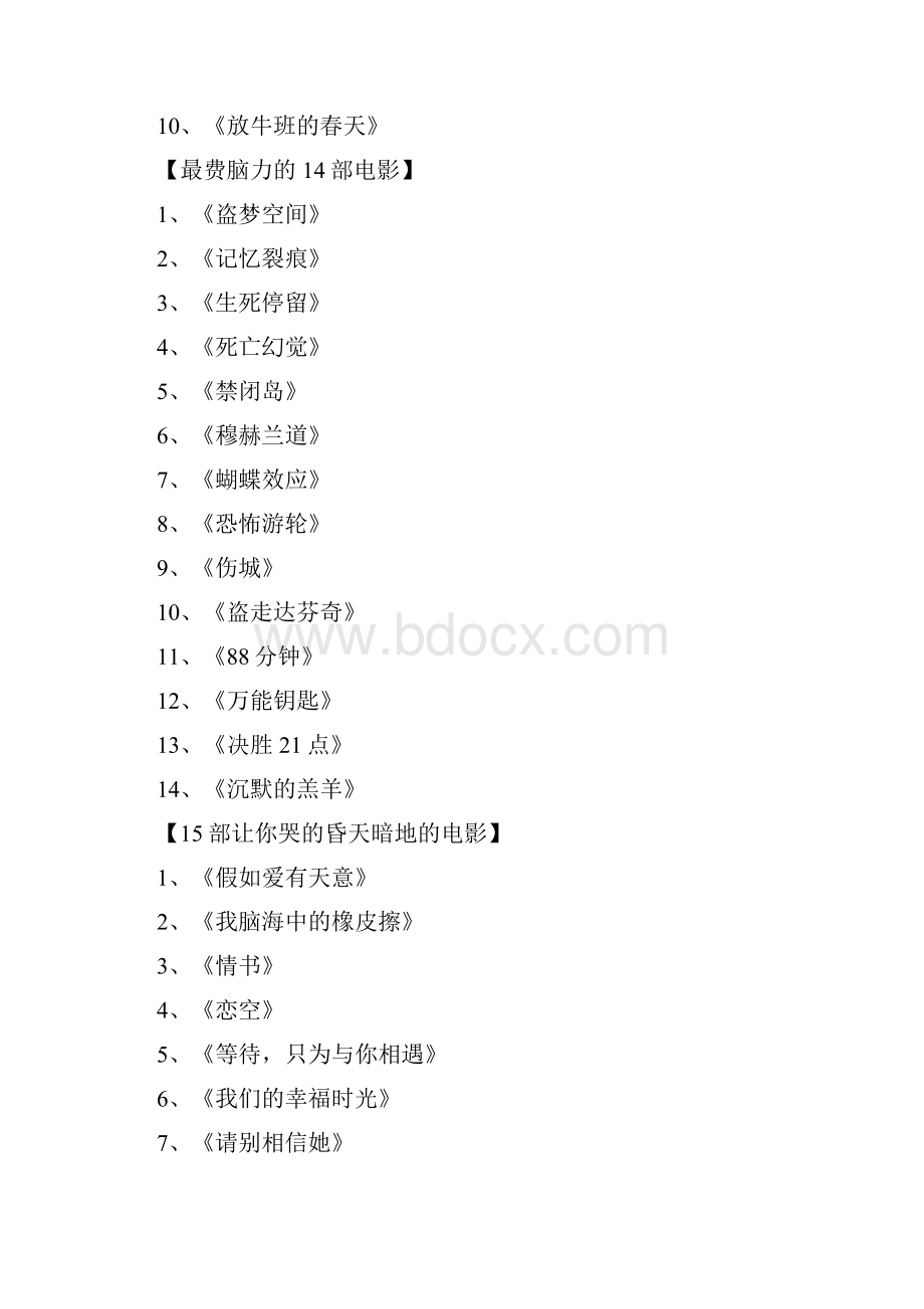 最佳电影推荐各类顶尖电影大学毕业也看不完.docx_第2页