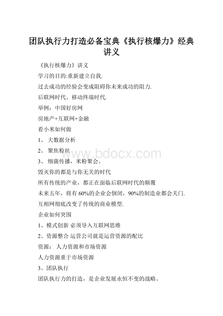 团队执行力打造必备宝典《执行核爆力》经典讲义.docx_第1页