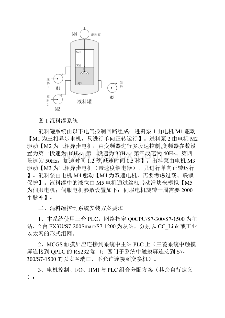 现代电气控制系统安装与调试比赛试题 任务书1三菱.docx_第3页