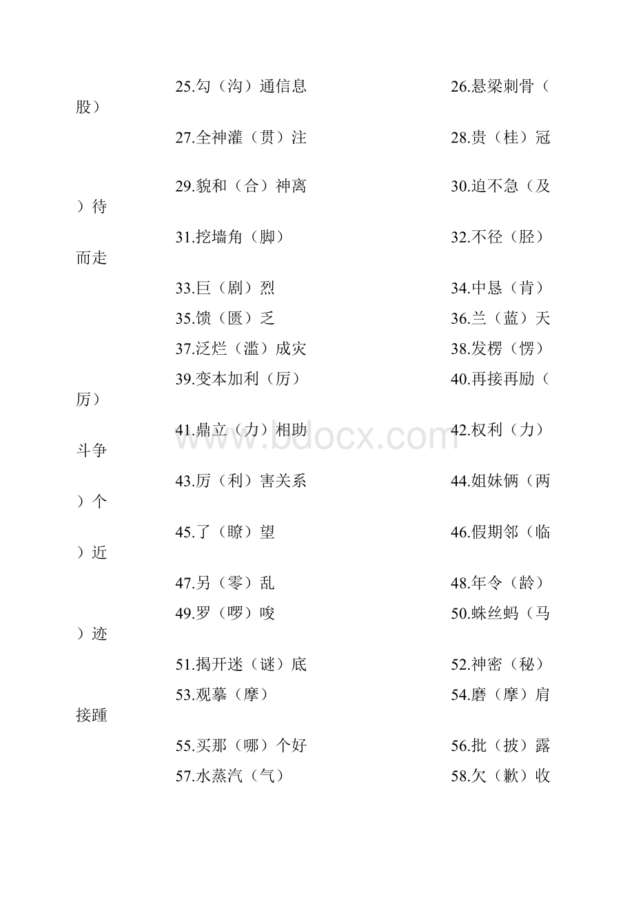 全国高考新增语文考试别字.docx_第2页