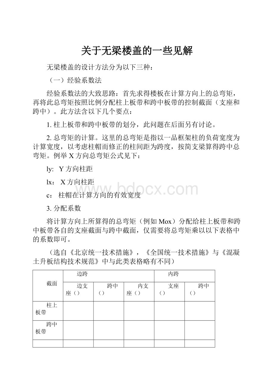 关于无梁楼盖的一些见解.docx