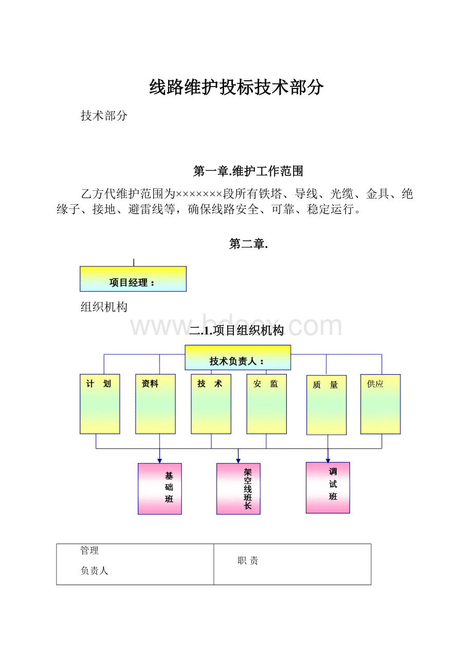 线路维护投标技术部分.docx