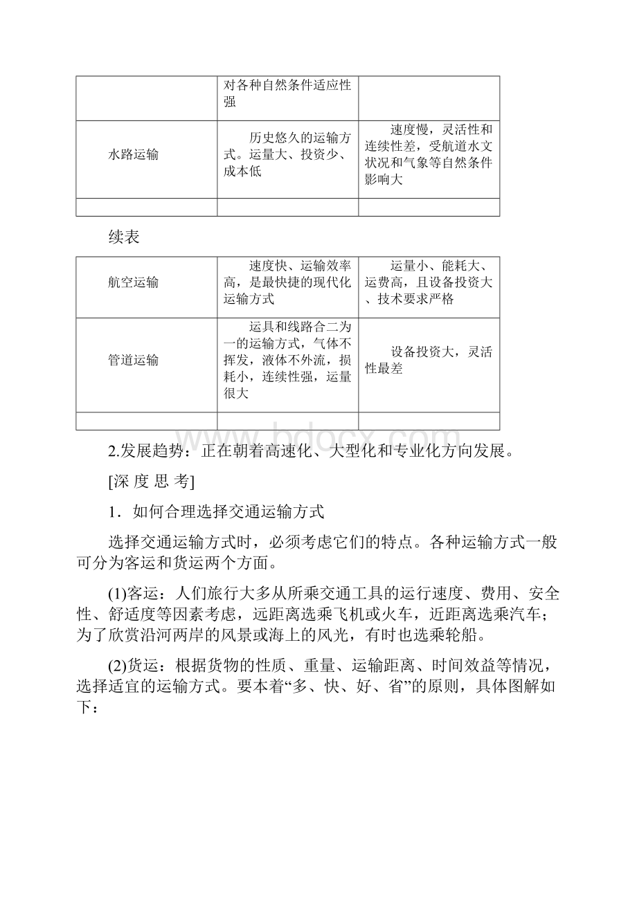 高考地理一轮复习第十章交通运输布局及其影响讲义.docx_第2页