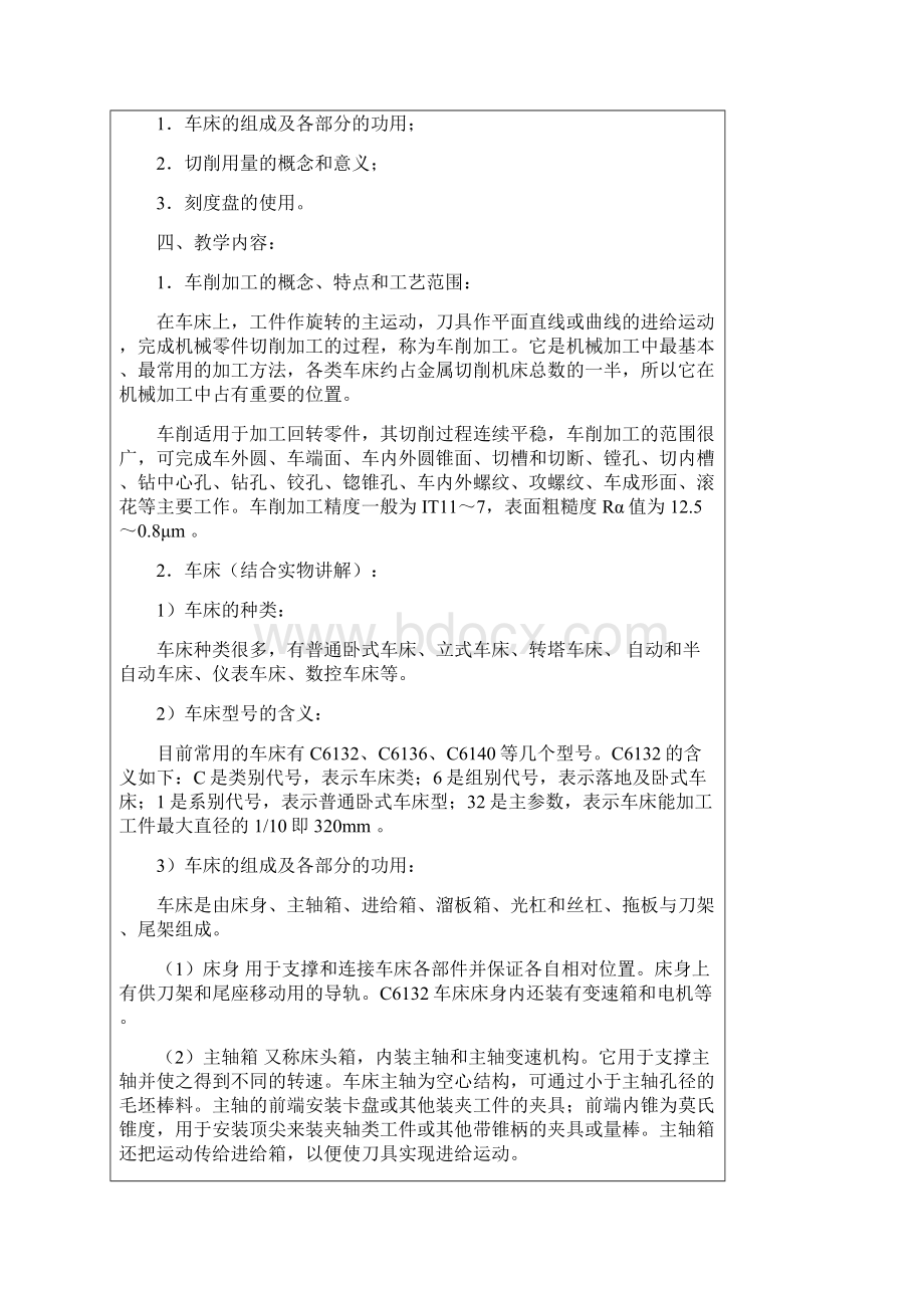 车削加工实训教案.docx_第2页