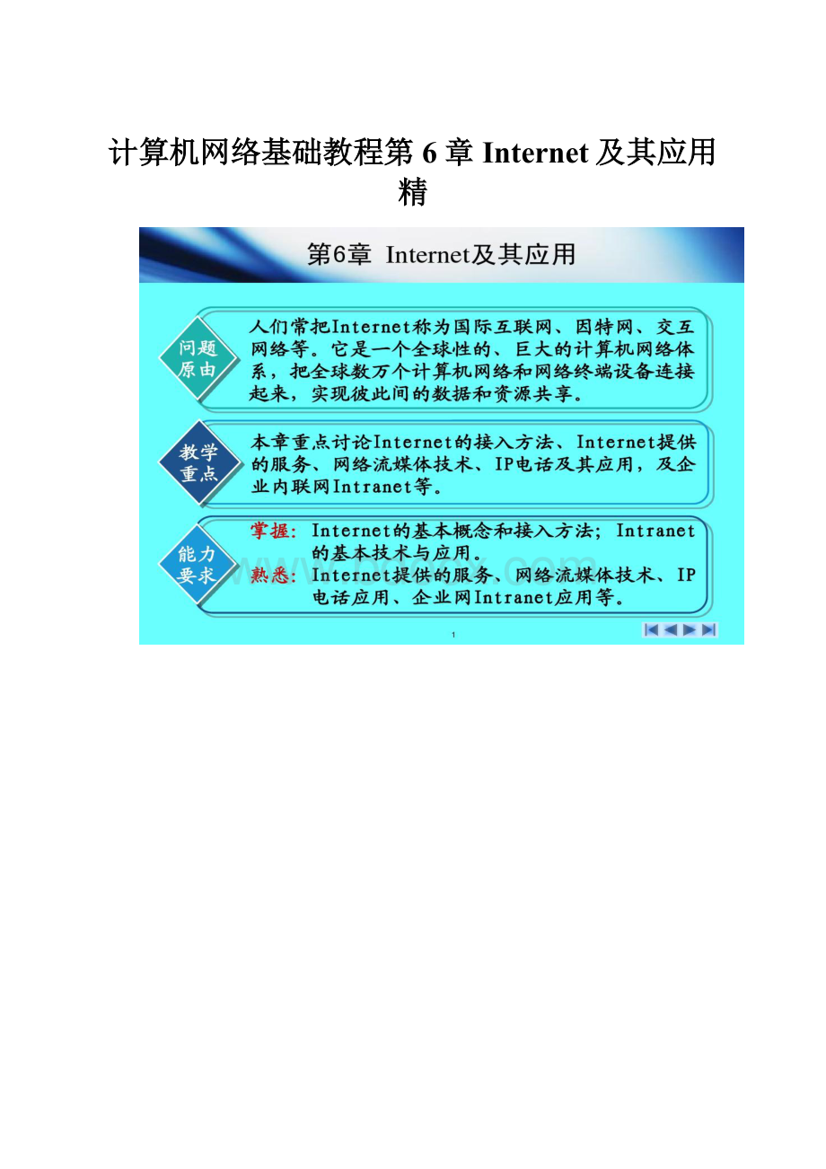 计算机网络基础教程第6章Internet及其应用精.docx