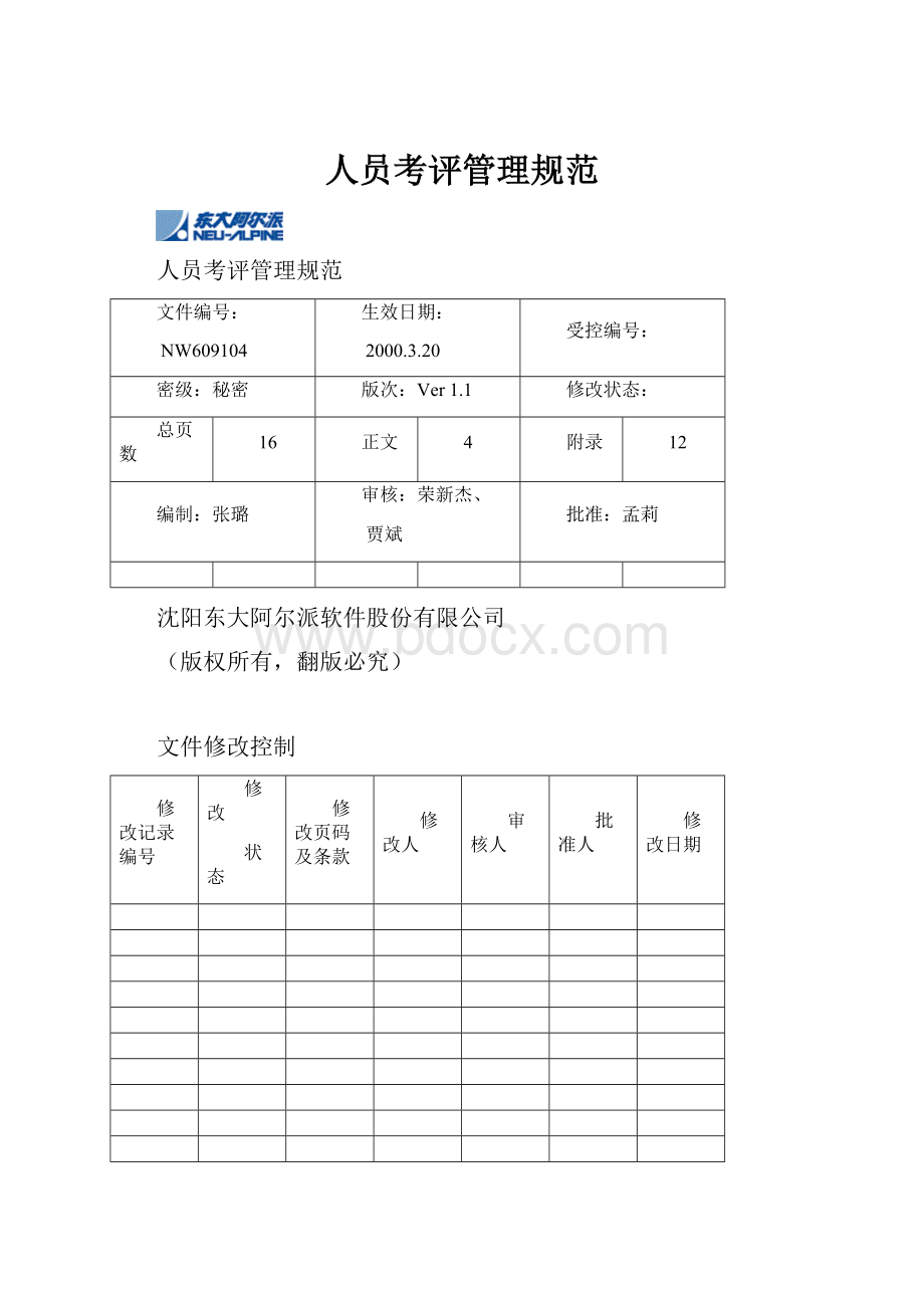 人员考评管理规范.docx