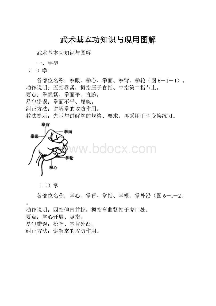 武术基本功知识与现用图解.docx