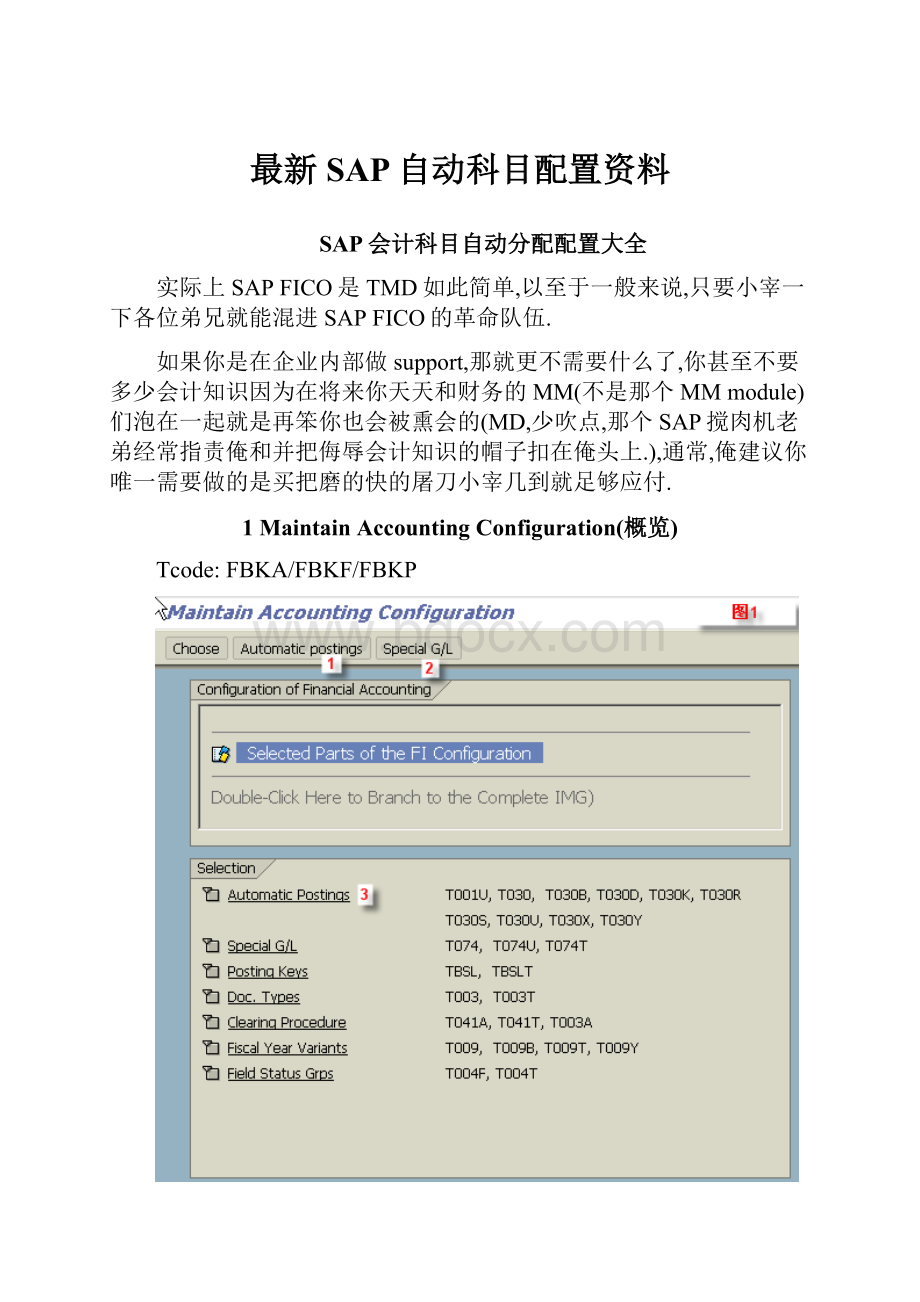 最新SAP自动科目配置资料.docx_第1页
