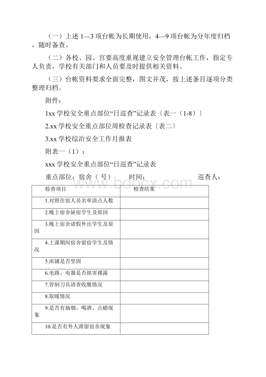 学校安全台账内容及各类表格很全.docx_第2页