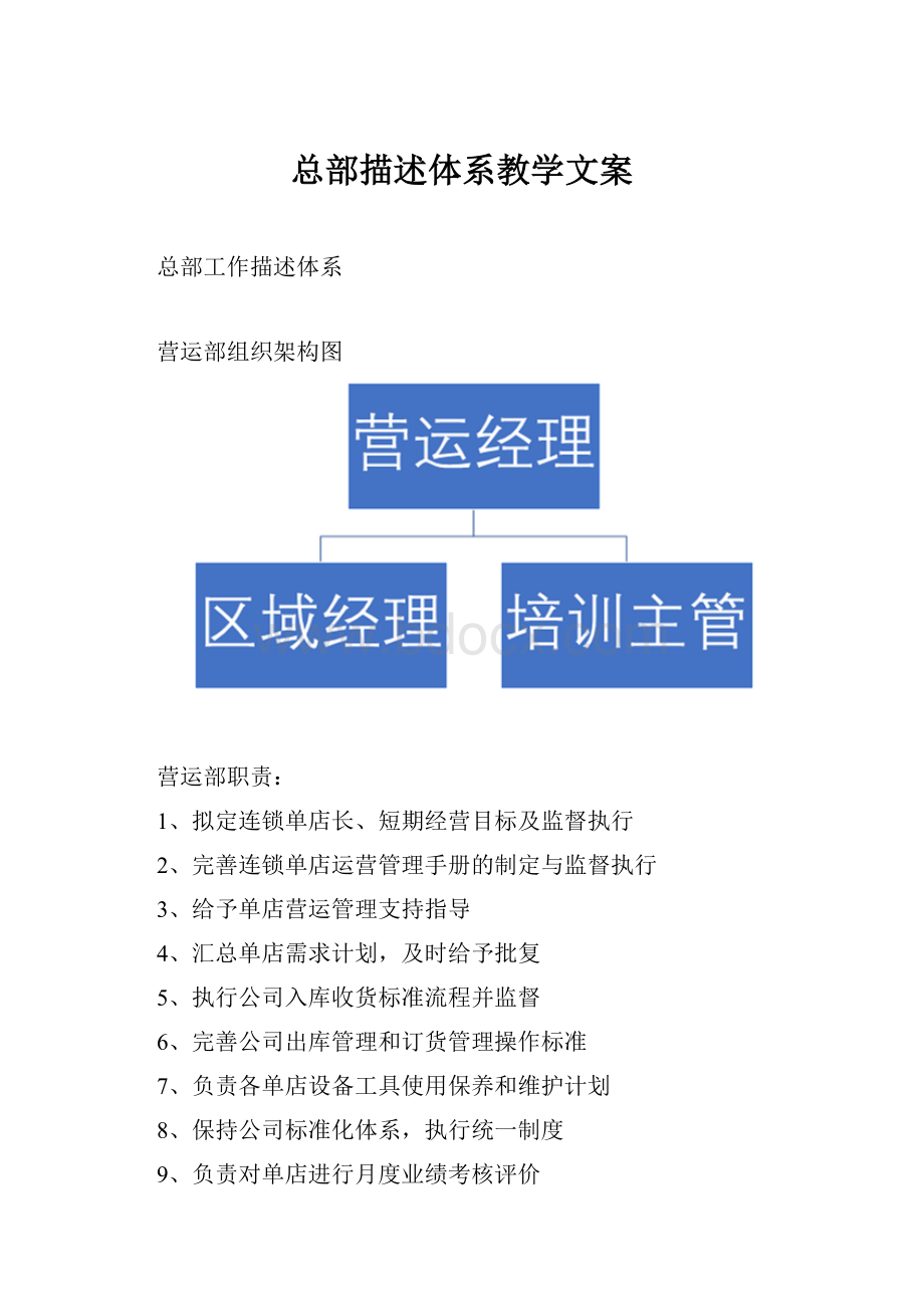 总部描述体系教学文案.docx