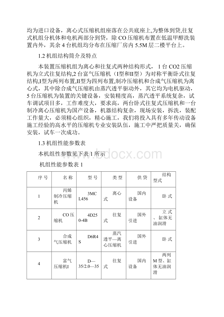 上海15万吨甲酣压缩机安装方案说明书.docx_第2页