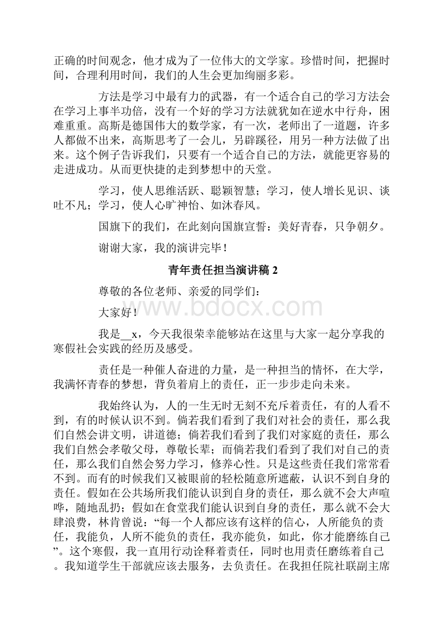 青年责任担当演讲稿精选4篇.docx_第2页