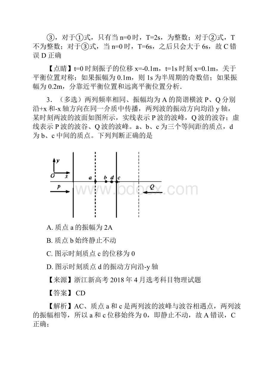 三年高考物理试题分项解析专题15机械振动和机械波含答案.docx_第3页