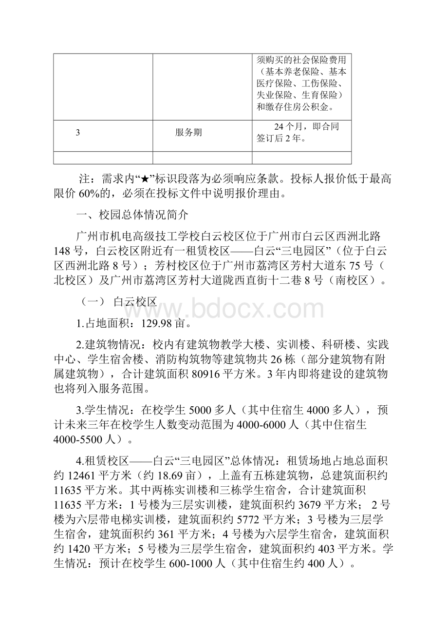 广州机电高级技工学校物业管理服务项目采购需求.docx_第2页