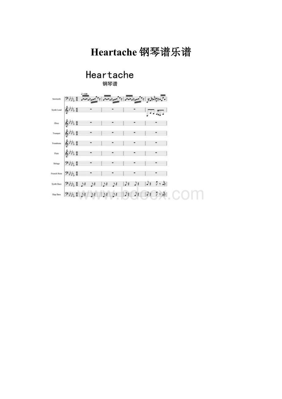 Heartache钢琴谱乐谱.docx_第1页