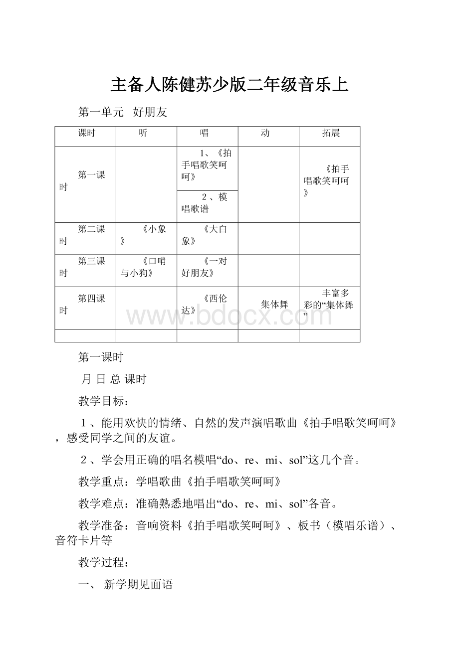 主备人陈健苏少版二年级音乐上.docx