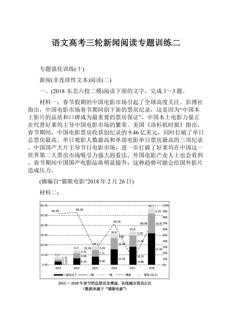 语文高考三轮新闻阅读专题训练二.docx