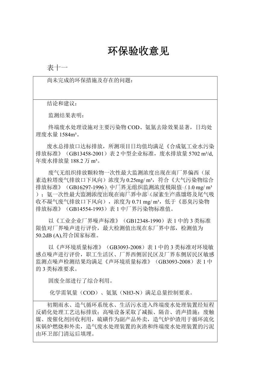 环保验收意见.docx_第1页