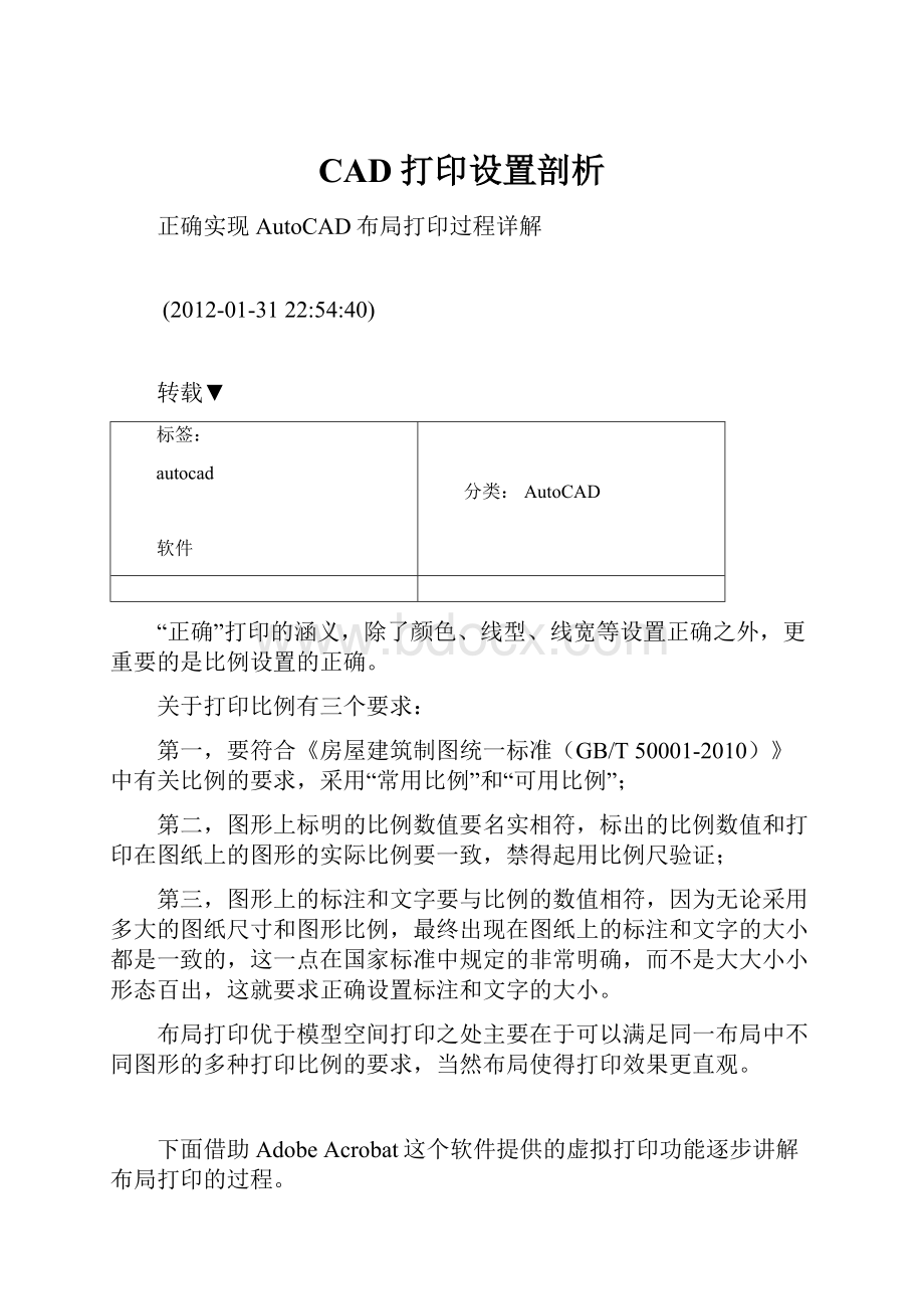 CAD打印设置剖析.docx