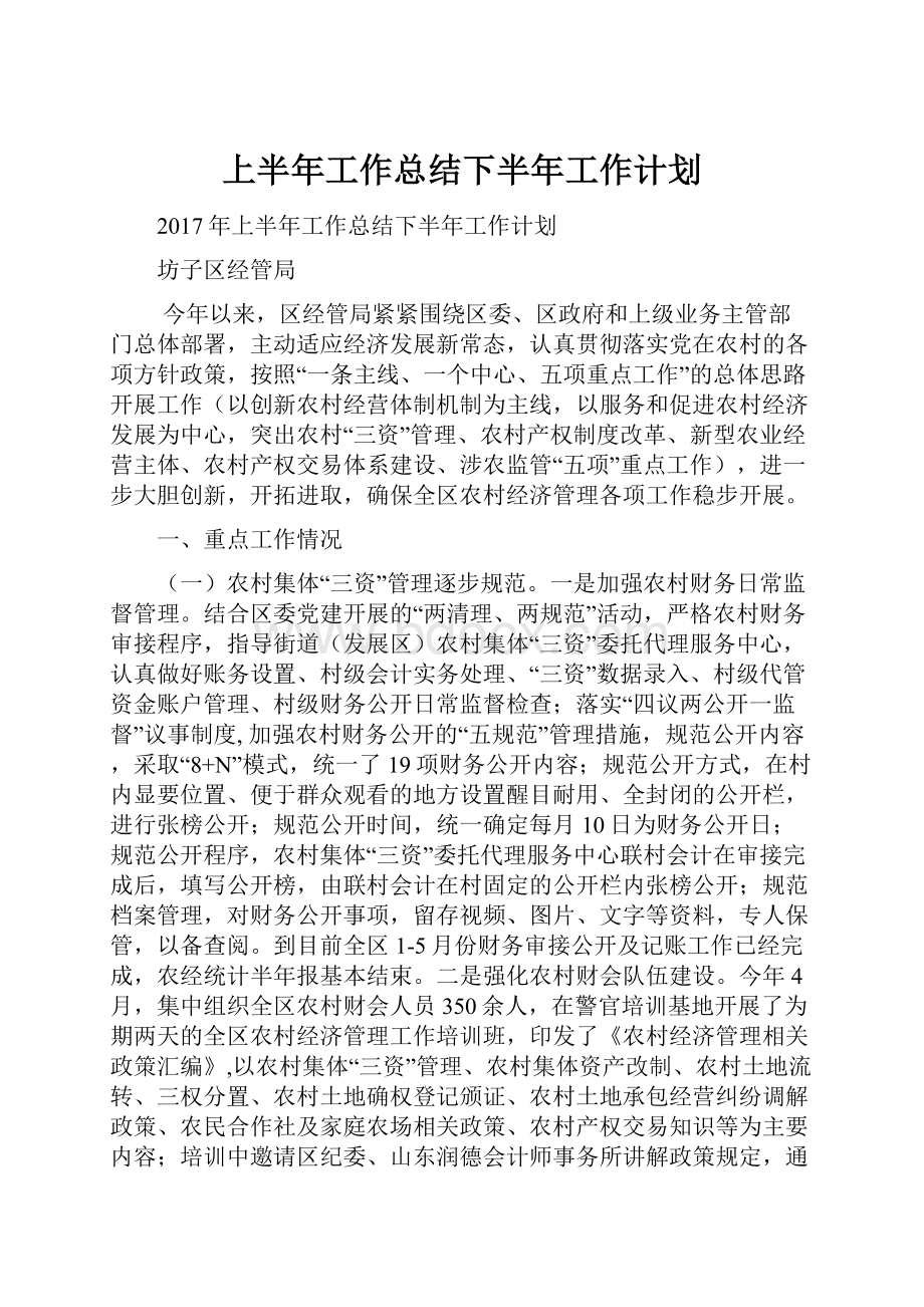 上半年工作总结下半年工作计划.docx_第1页