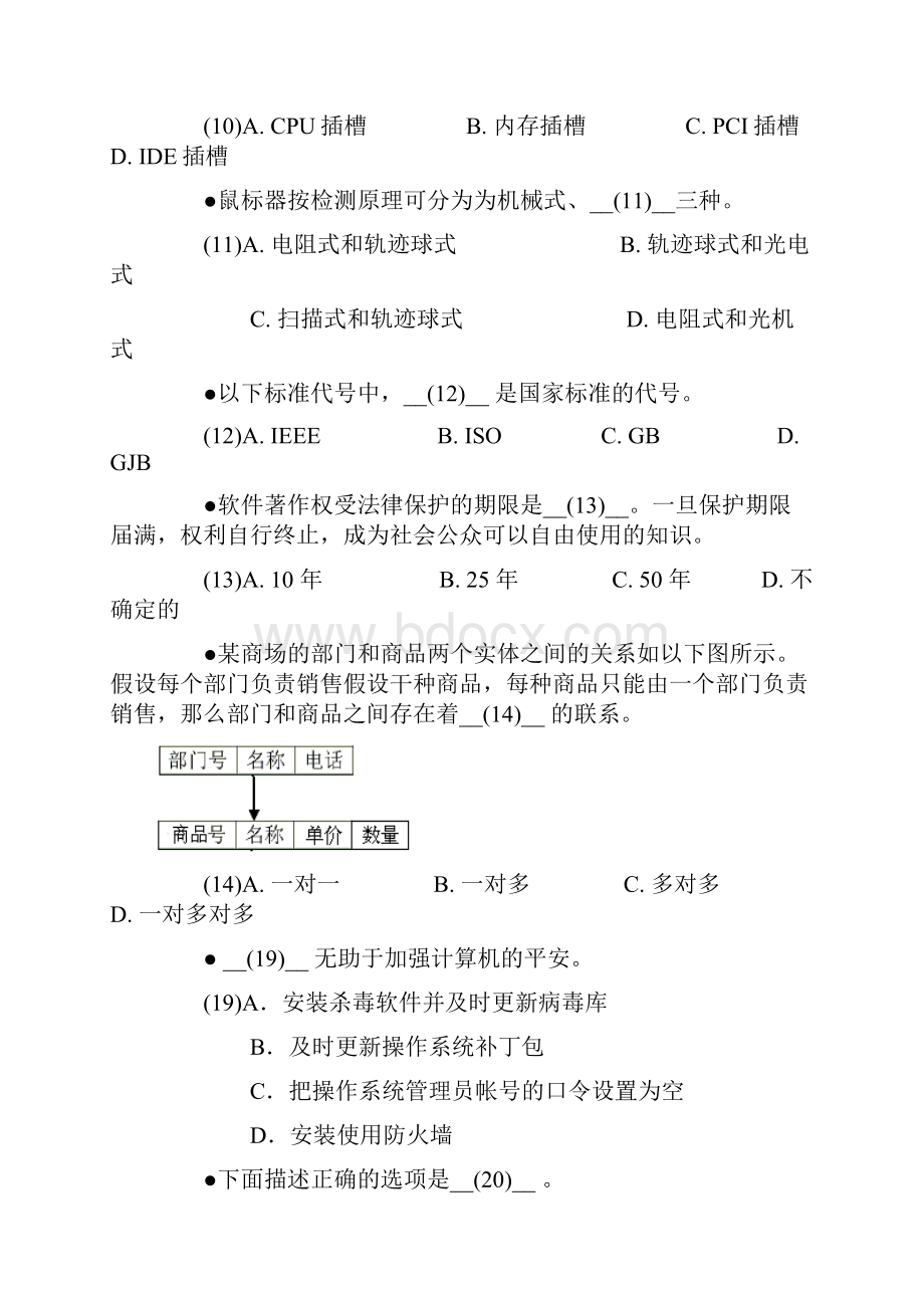 计算机水平考试信息技术处理员试题及答案.docx_第3页