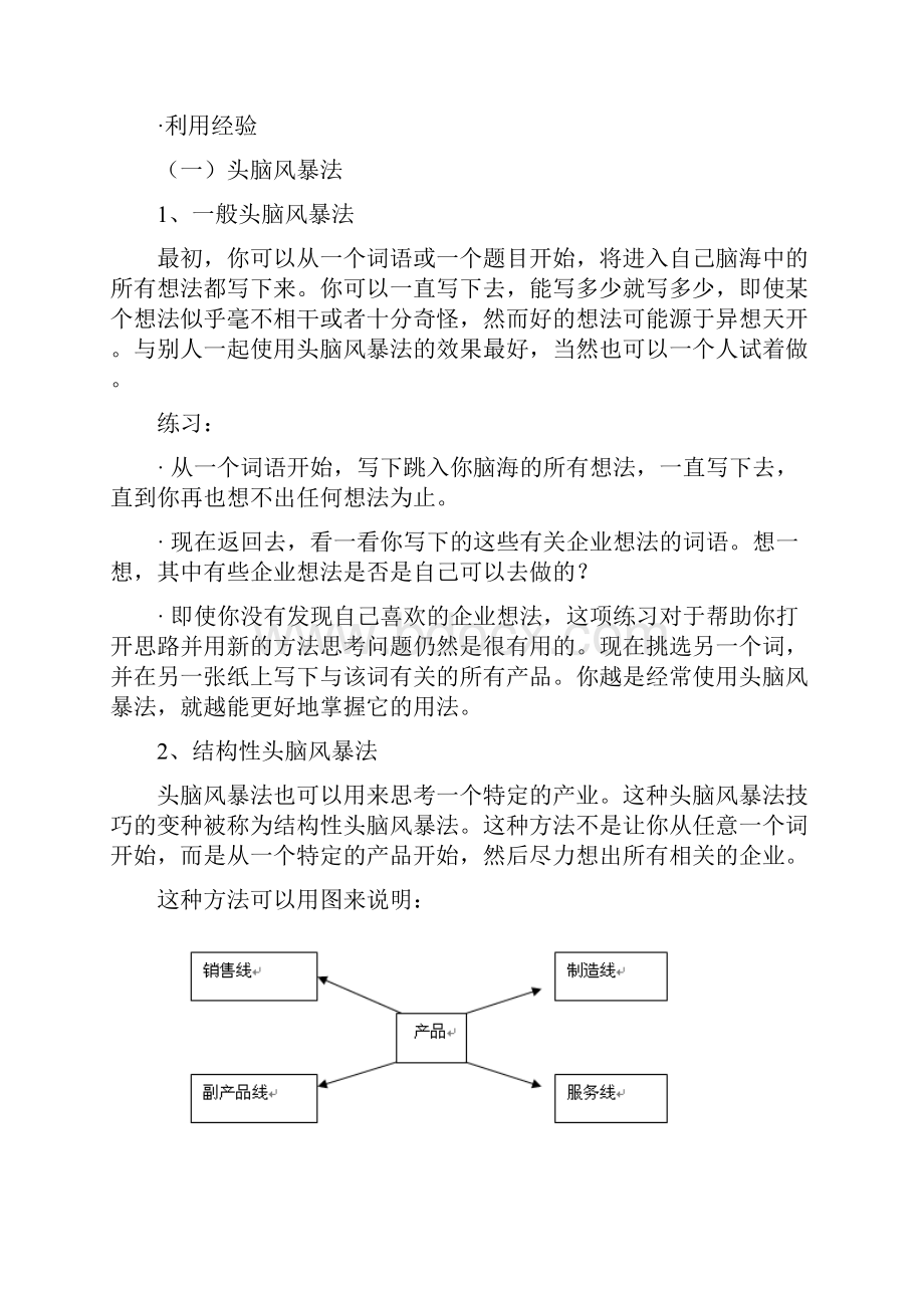 产生企业想法GYB创业培训笔记.docx_第2页