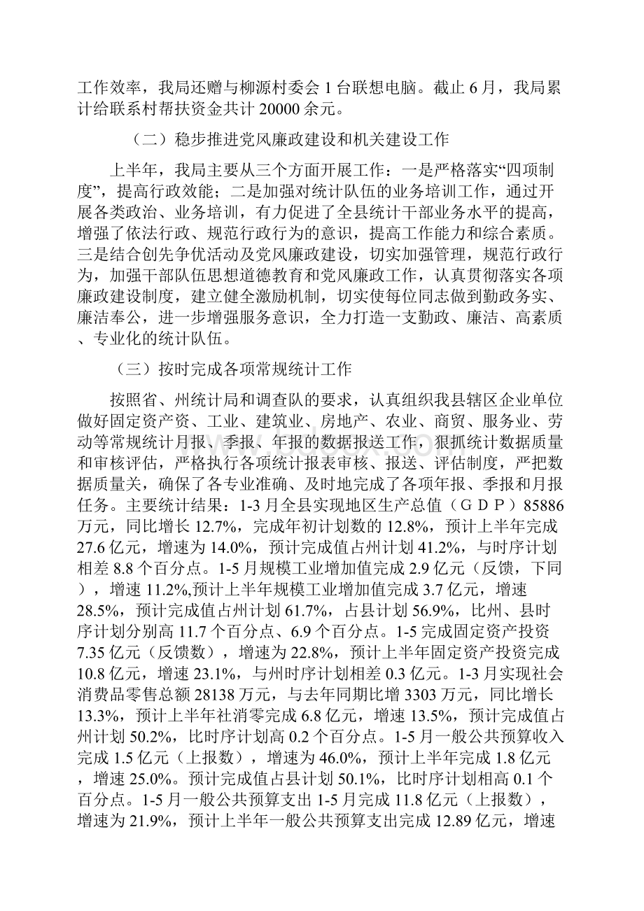 统计局上半年工作总结及下半年工作计划.docx_第2页